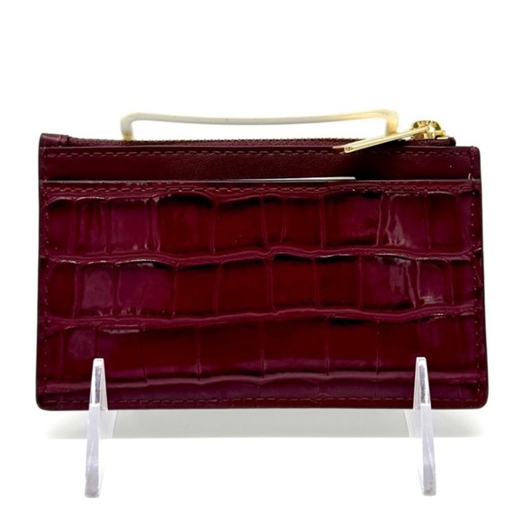 Michael Kors Medium Logo Card Case Wallet Ox Blood Multi - Picture 5 of 7